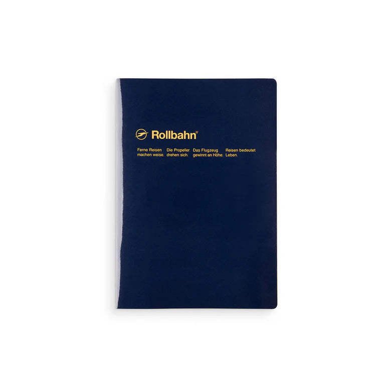 Rollbahn Notebook Slim A5 5mm Grid Ruled - Navy cover image