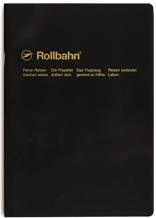 Rollbahn Notebook Slim A5 5mm Grid Ruled - Black cover image