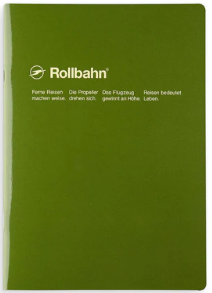 Rollbahn Notebook Slim A5 5mm Grid Ruled - Green cover image